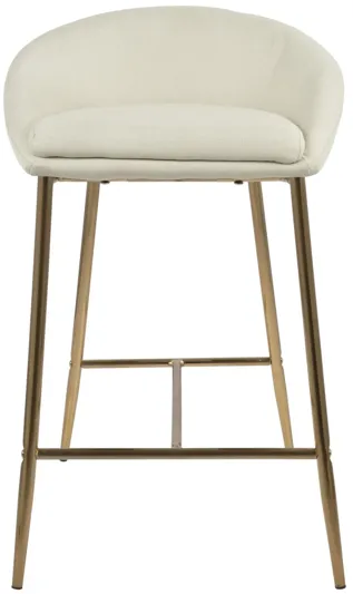 Matisse Glam 26" Counter Stools (Set of 2) in Cream and Gold by LumiSource