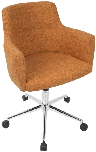 Andrew Contemporary Adjustable Office Chair in Orange by LumiSource