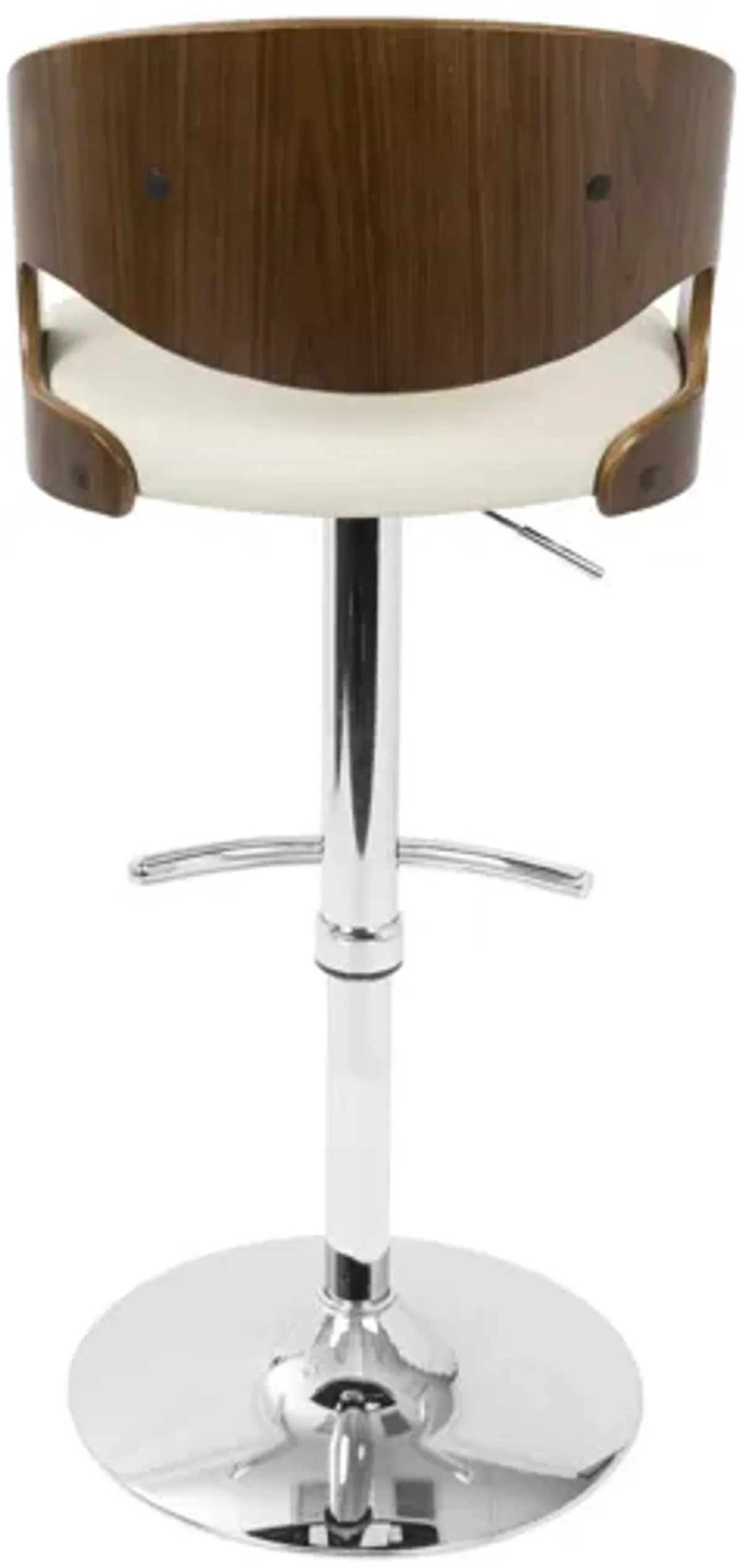 Pino Mid-Century Modern Adjustable Bar with Swivel in Walnut and Cream by LumiSource