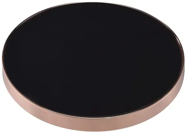 Jarvis Bar Table in Black Glass & Rose Gold by ACME