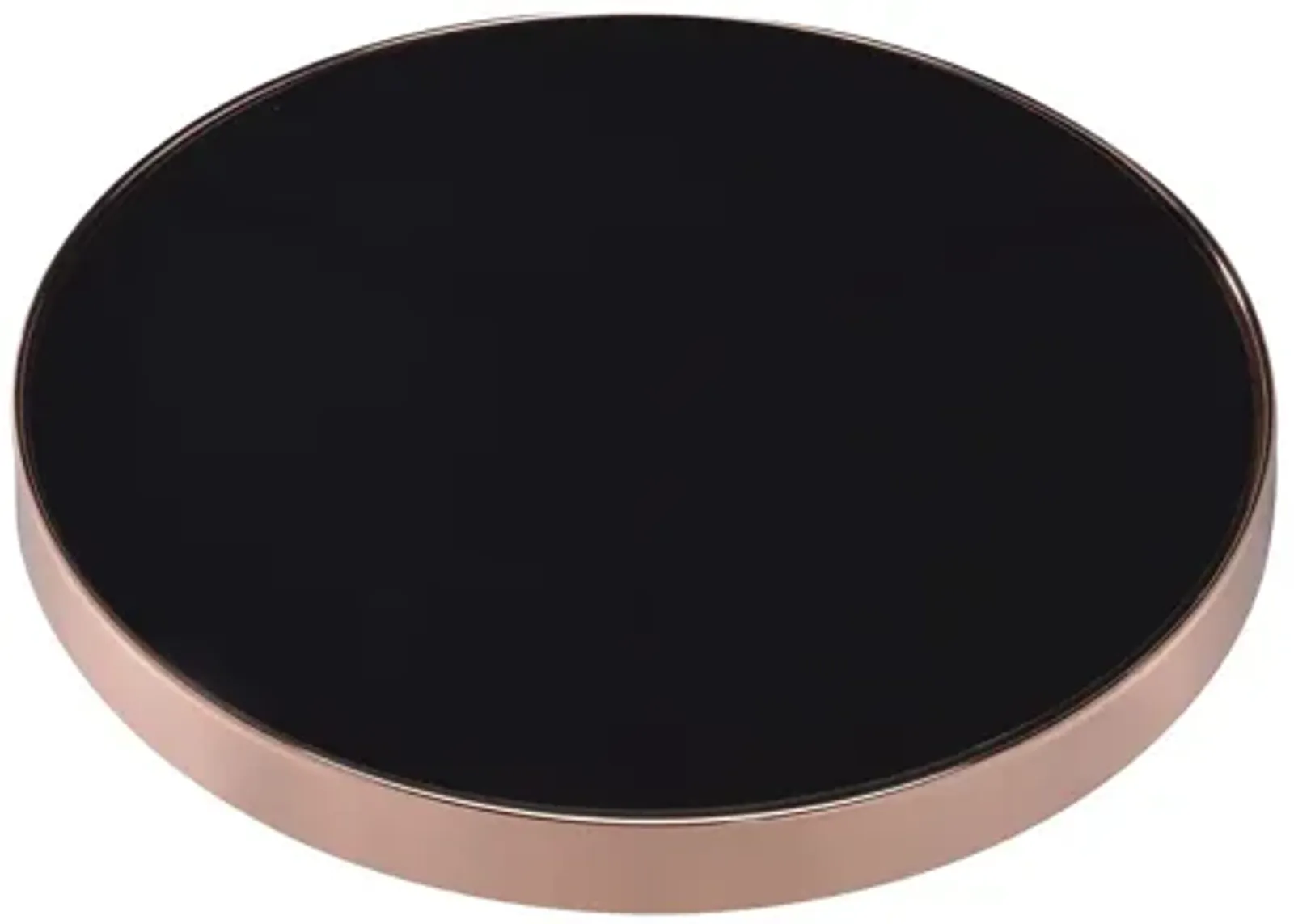 Jarvis Bar Table in Black Glass & Rose Gold by ACME