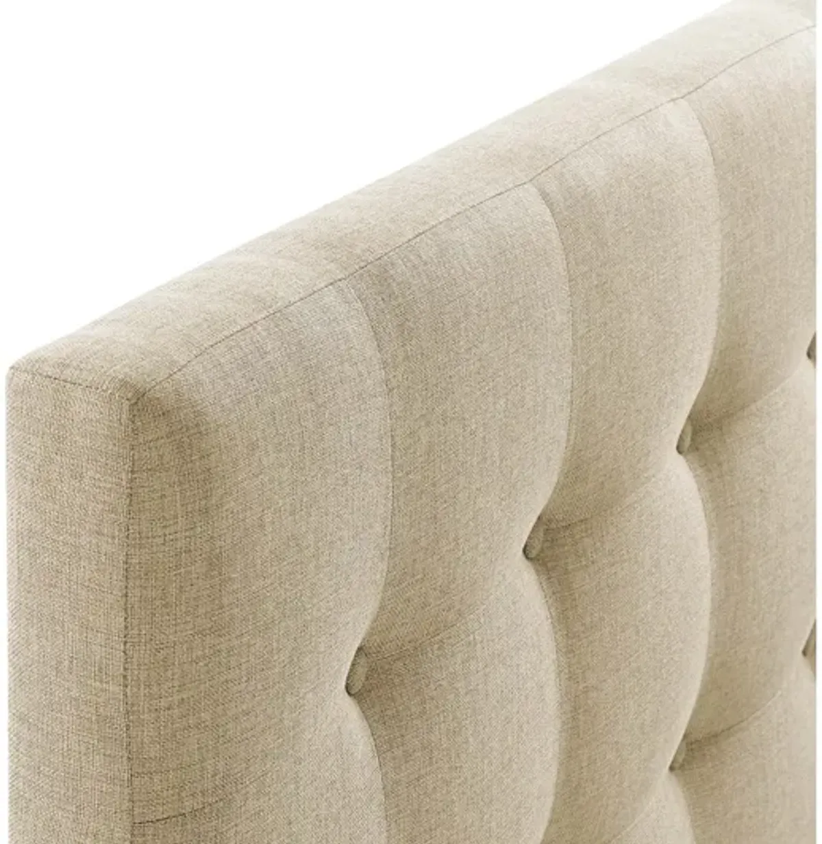 Emily Full Upholstered Fabric Headboard in Beige