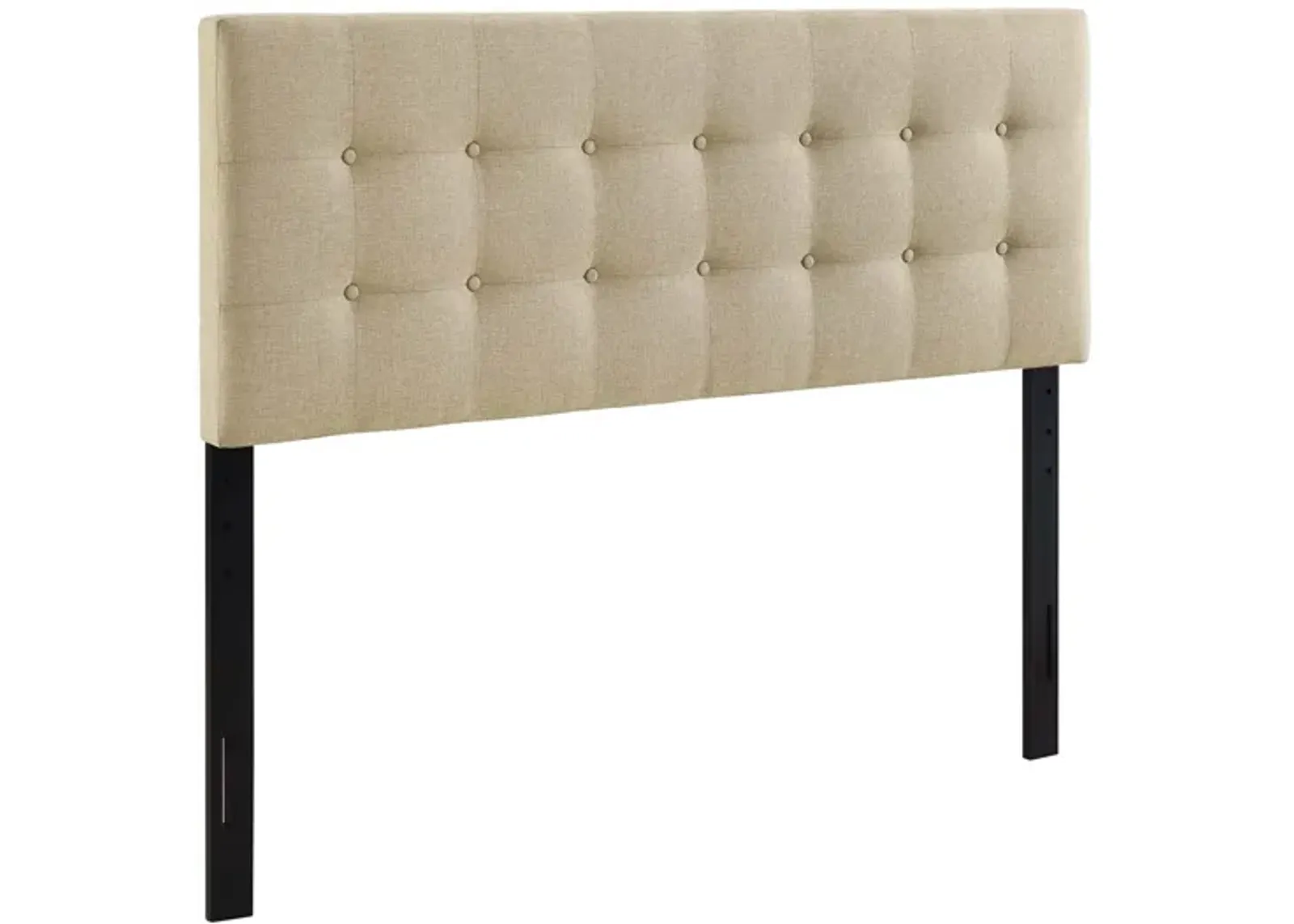 Emily Full Upholstered Fabric Headboard in Beige