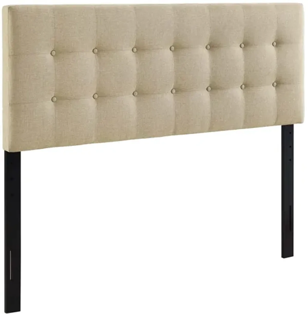 Emily Full Upholstered Fabric Headboard in Beige