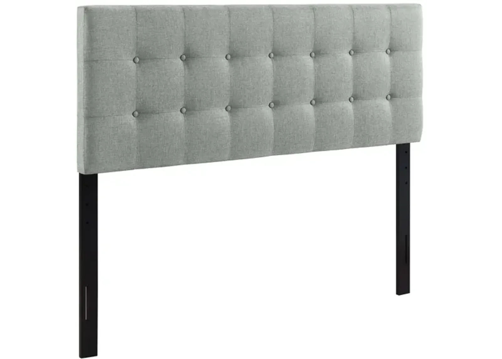 Emily Full Upholstered Fabric Headboard in Grey