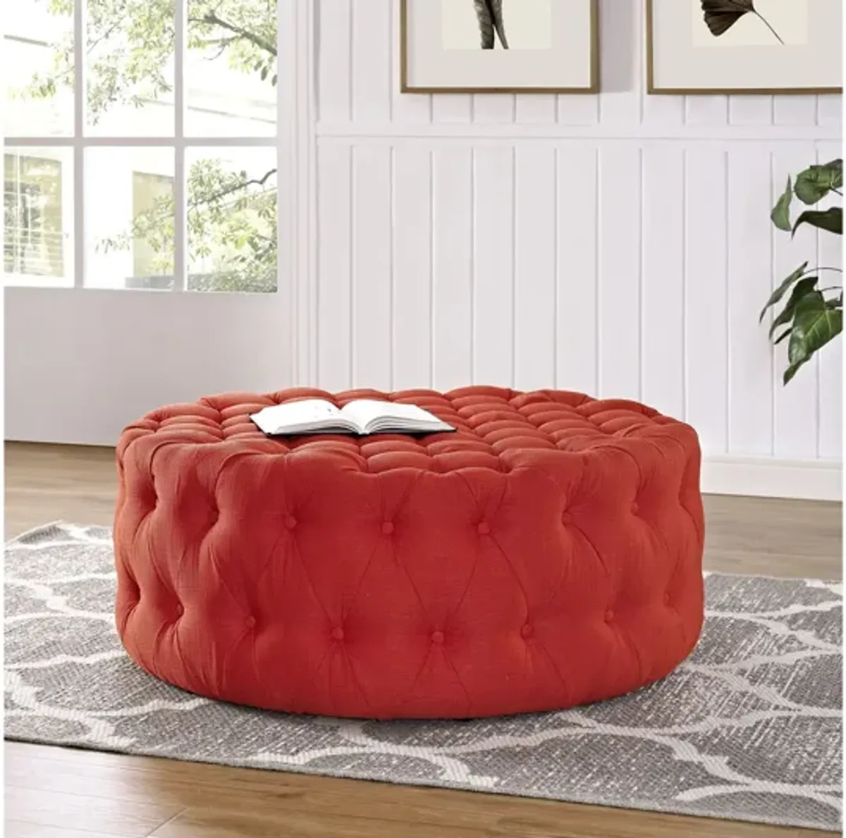 Amour Ottoman in Atomic Red