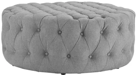 Amour Ottoman in Light Grey