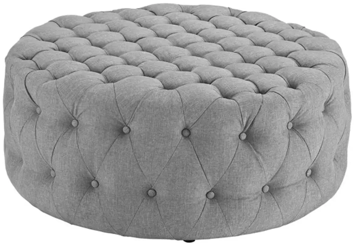 Amour Ottoman in Light Grey