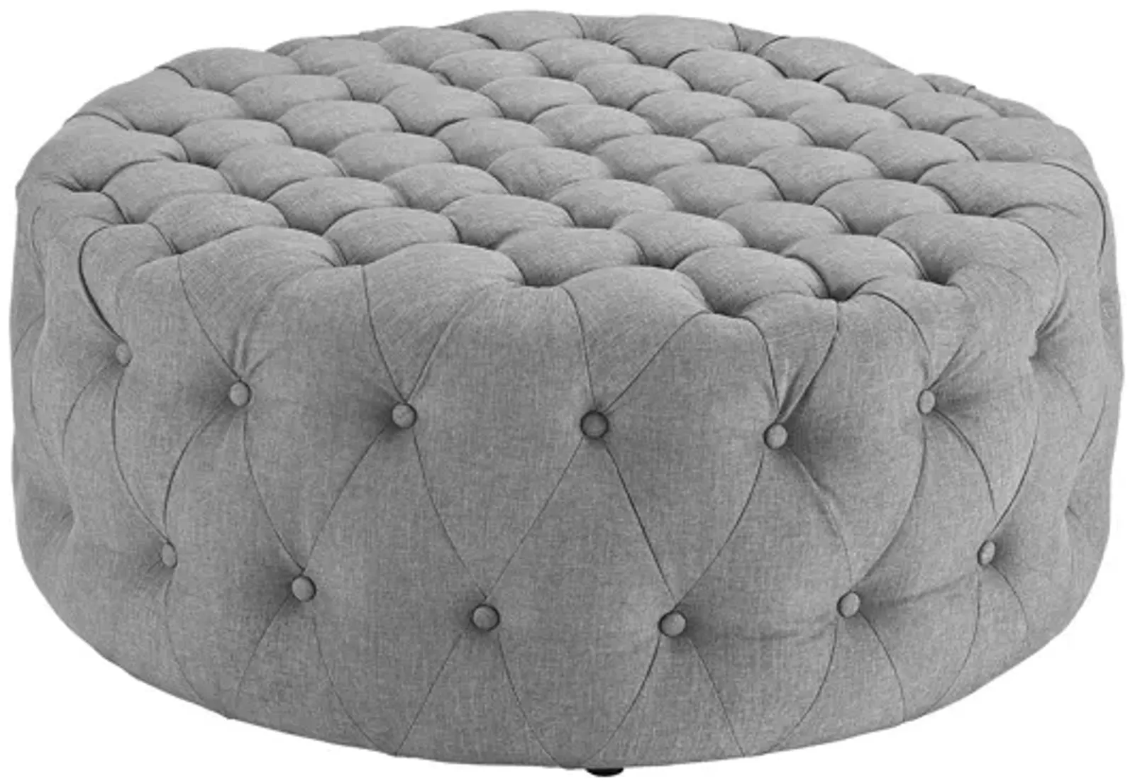 Amour Ottoman in Light Grey