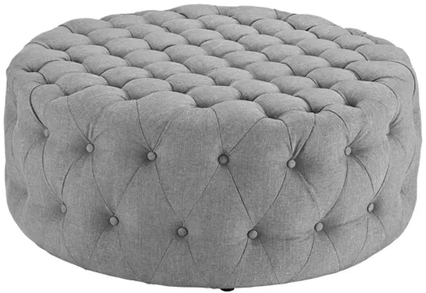 Amour Ottoman in Light Grey