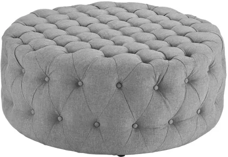 Amour Ottoman in Light Grey
