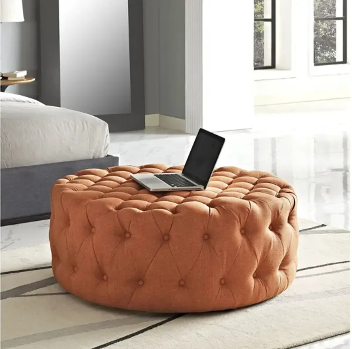 Amour Ottoman in Orange