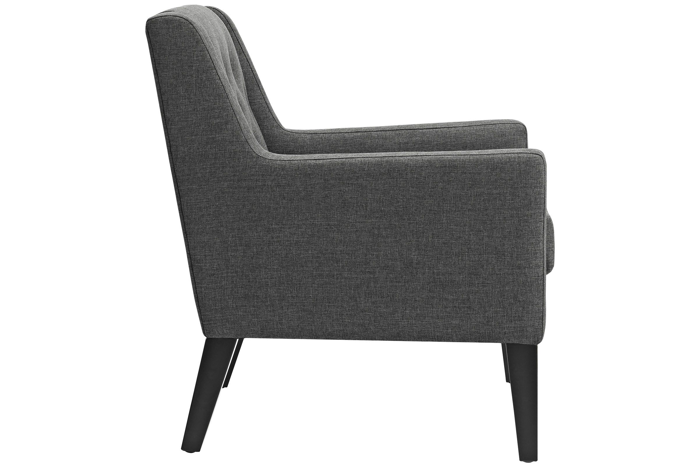Earnest Upholstered Fabric Armchair in Grey