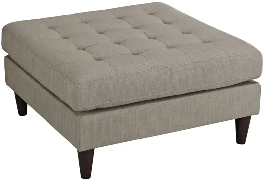 Empress Fabric Large Ottoman in Granite