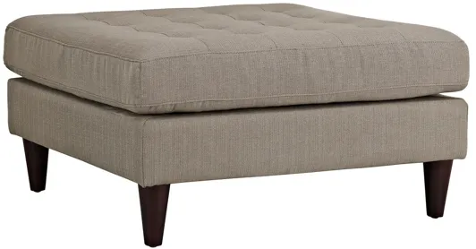 Empress Fabric Large Ottoman in Granite