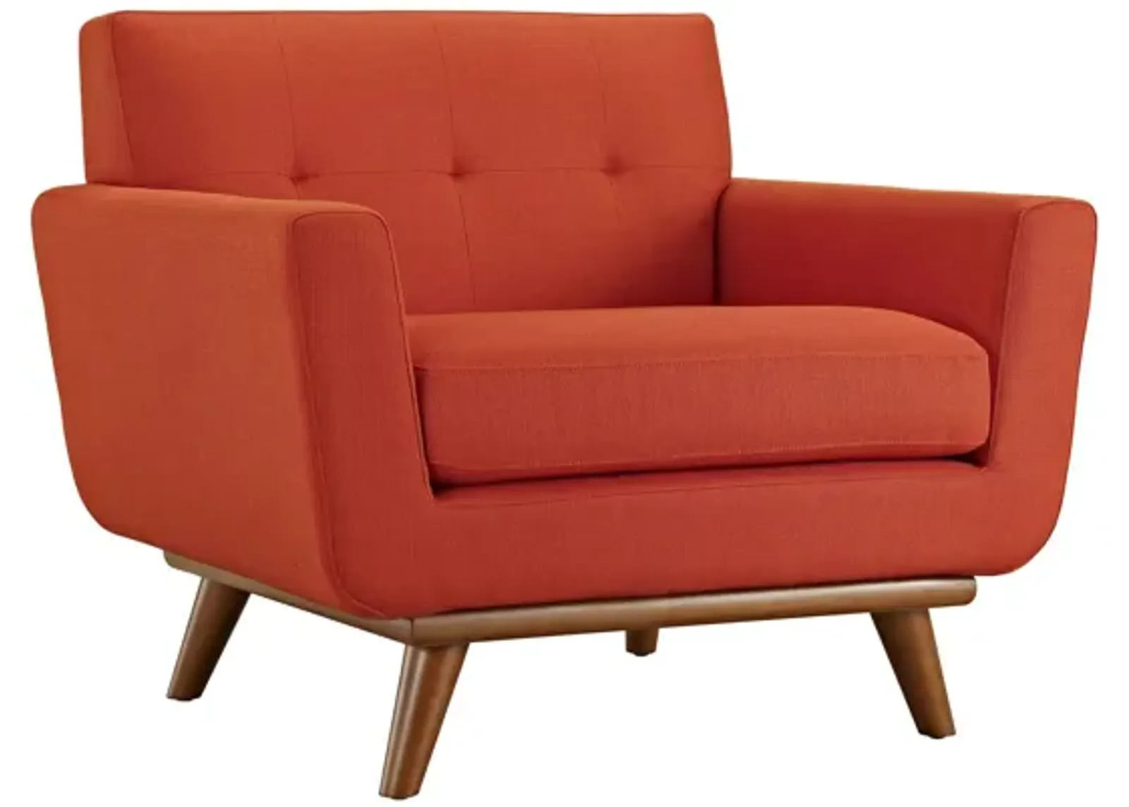 Engage Upholstered Fabric Armchair in Atomic Red