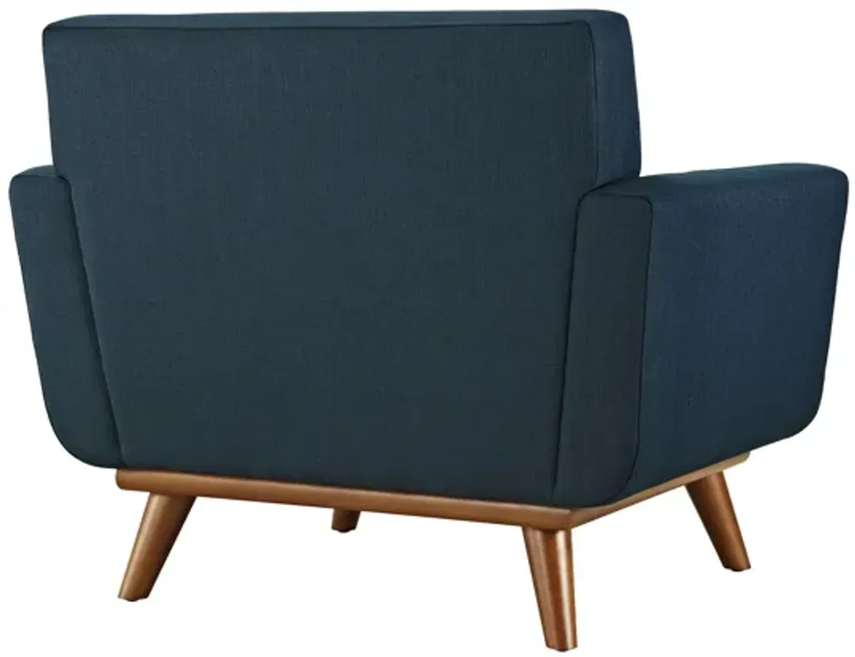 Engage Upholstered Fabric Armchair in Azure