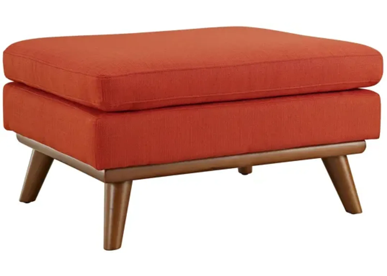 Engage Upholstered Fabric Ottoman in Atomic Red