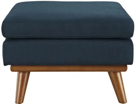 Engage Upholstered Fabric Ottoman in Azure