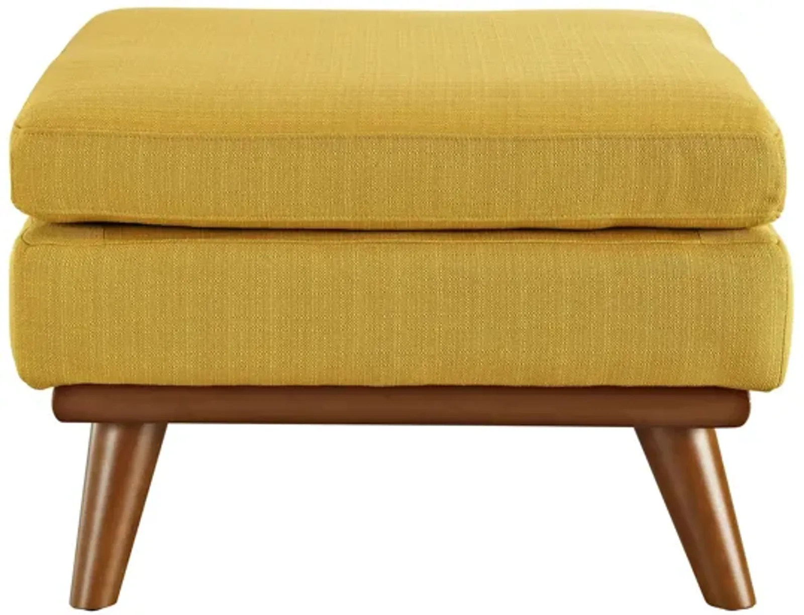 Engage Upholstered Fabric Ottoman in Citrus