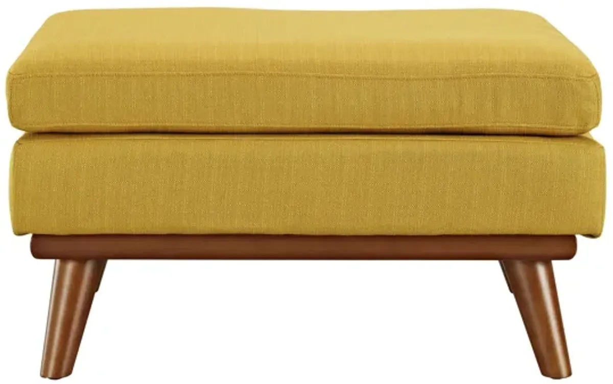 Engage Upholstered Fabric Ottoman in Citrus