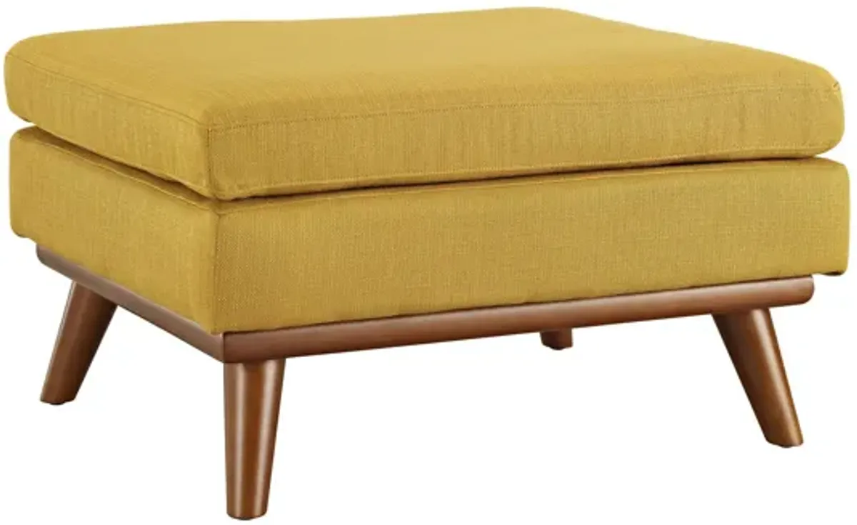 Engage Upholstered Fabric Ottoman in Citrus