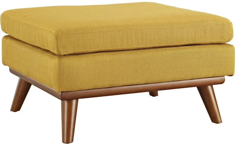 Engage Upholstered Fabric Ottoman in Citrus
