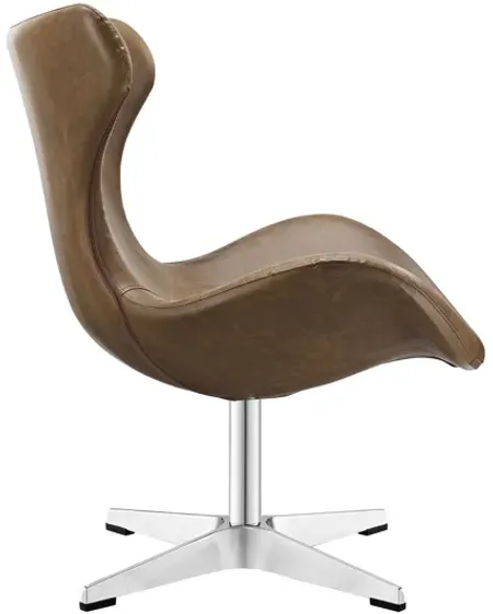 Helm Lounge Chair in Brown