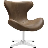 Helm Lounge Chair in Brown