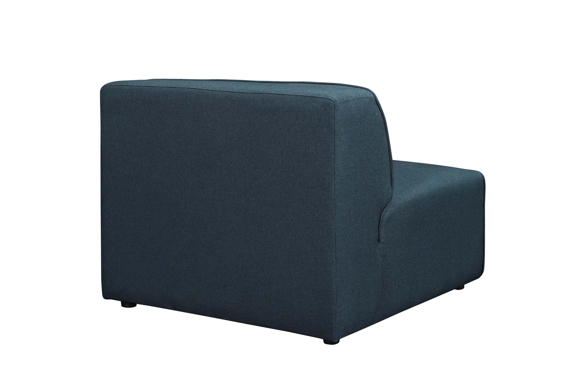 Mingle Fabric Armless Chair in Blue