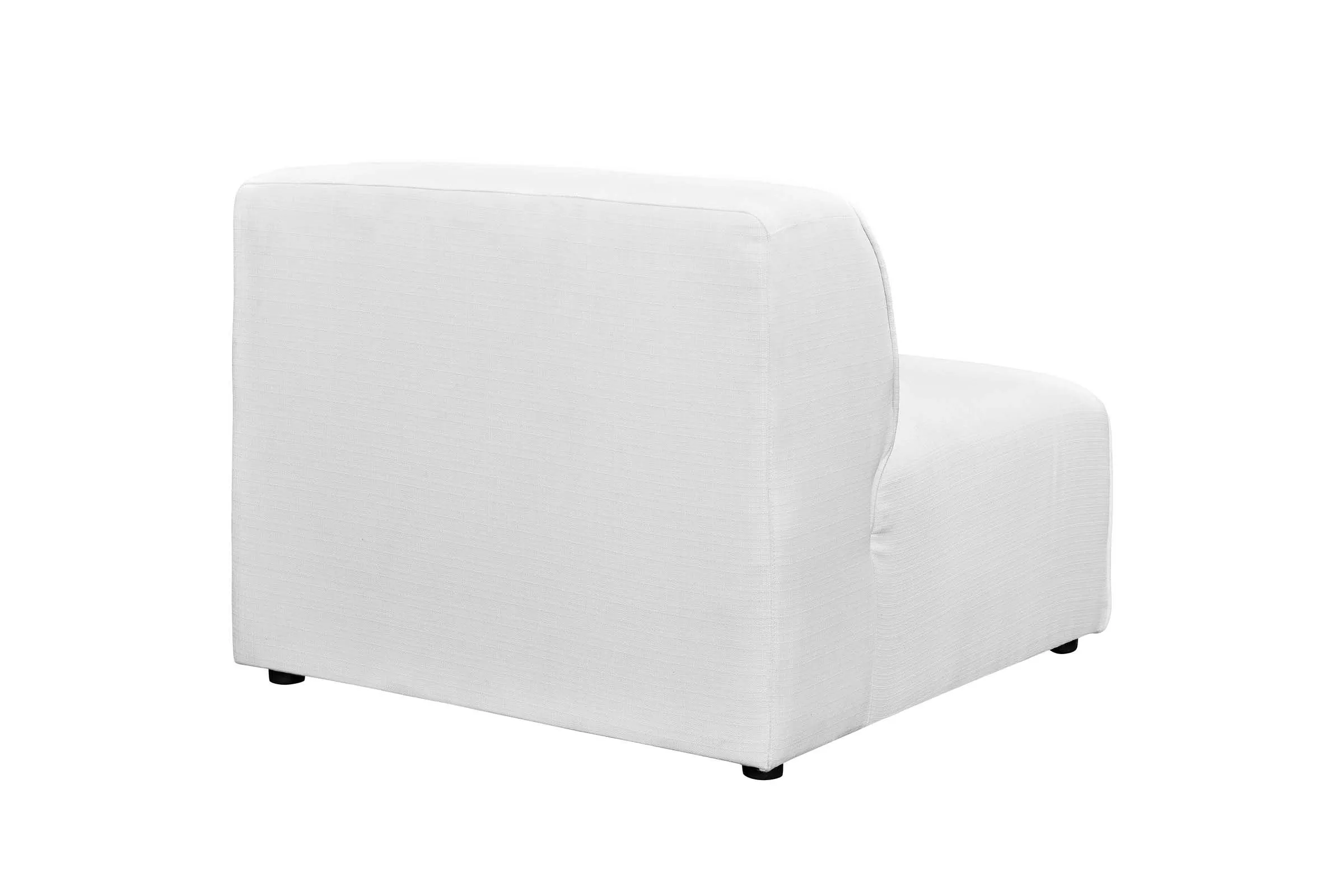 Mingle Fabric Armless Chair in White