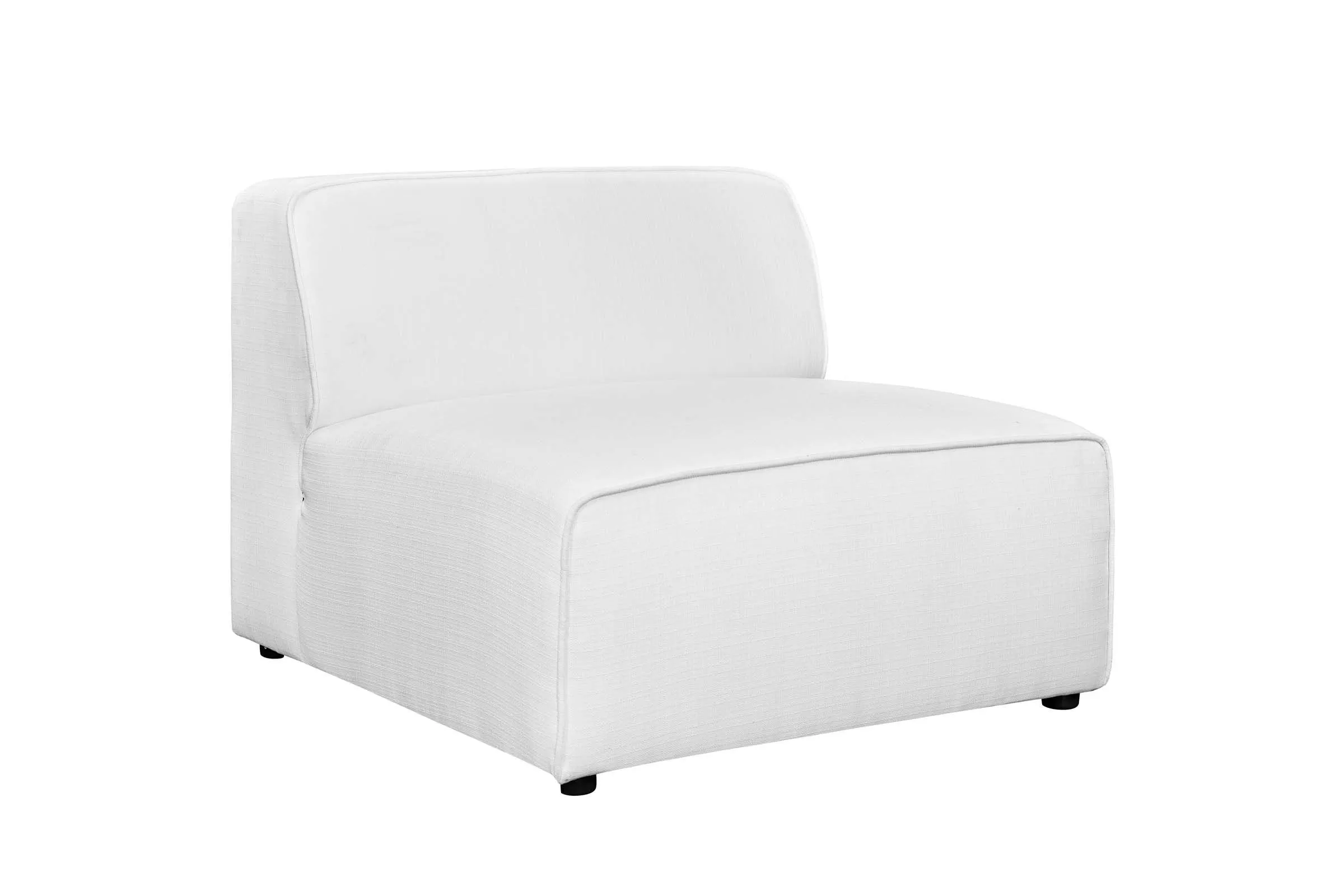 Mingle Fabric Armless Chair in White