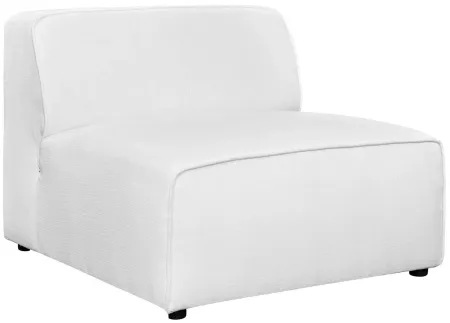 Mingle Fabric Armless Chair in White