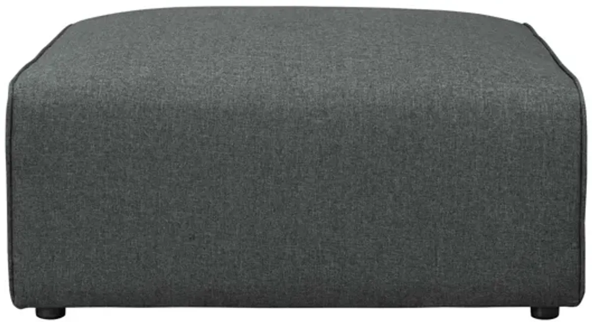 Mingle Fabric Ottoman in Grey