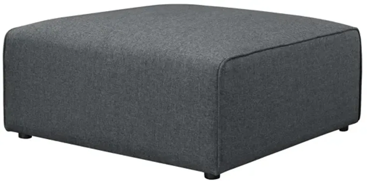 Mingle Fabric Ottoman in Grey