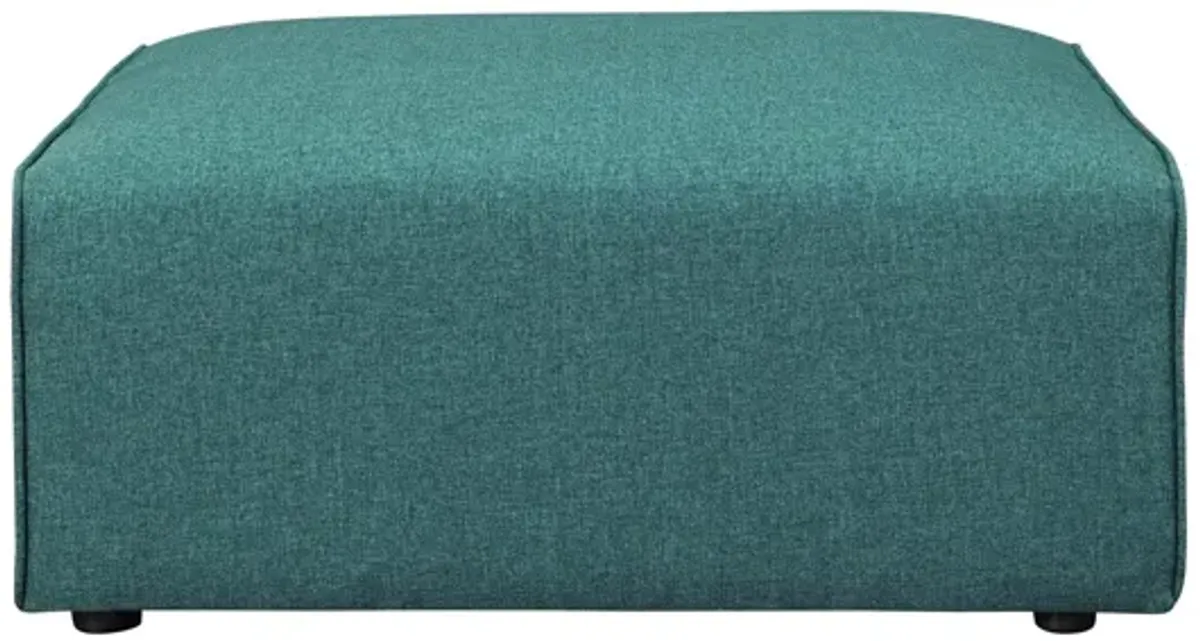 Mingle Fabric Ottoman in Teal