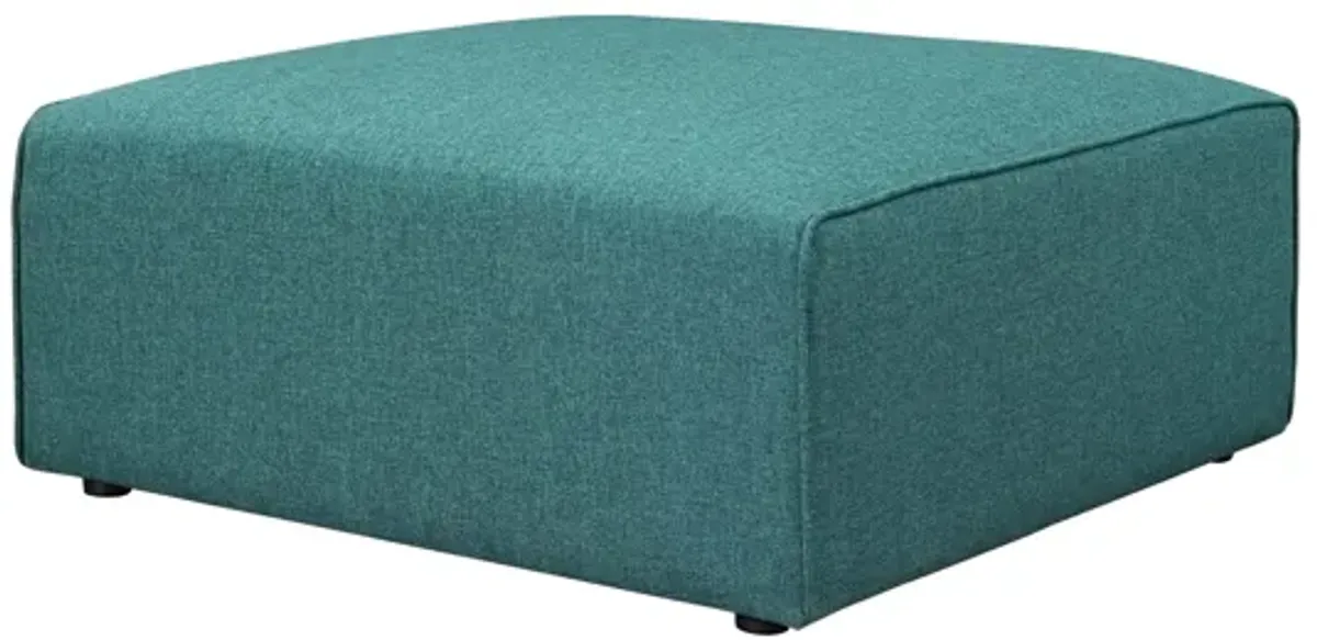 Mingle Fabric Ottoman in Teal