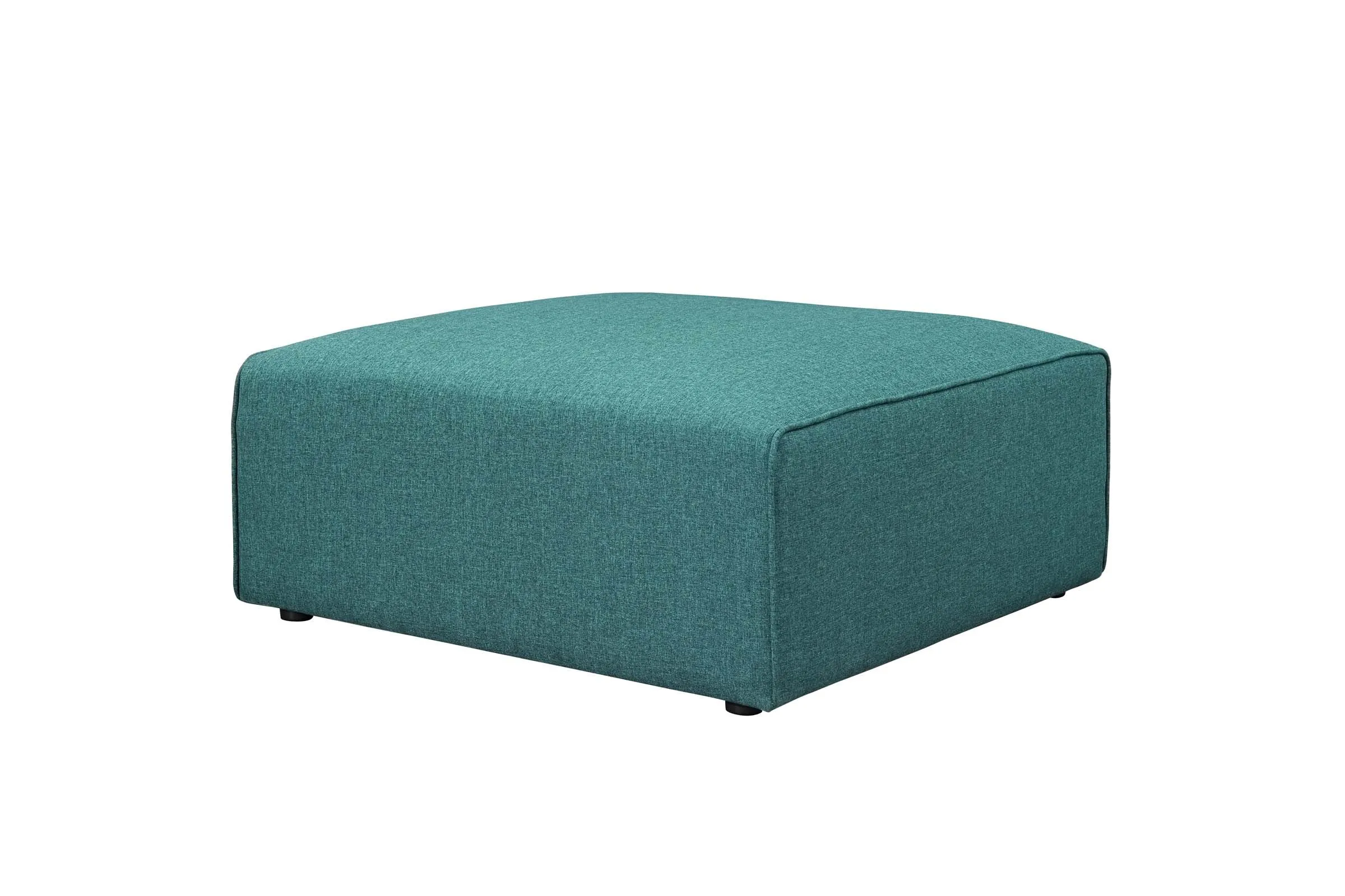 Mingle Fabric Ottoman in Teal