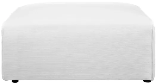 Mingle Fabric Ottoman in White