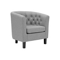 Prospect Upholstered Armchair in Light Grey