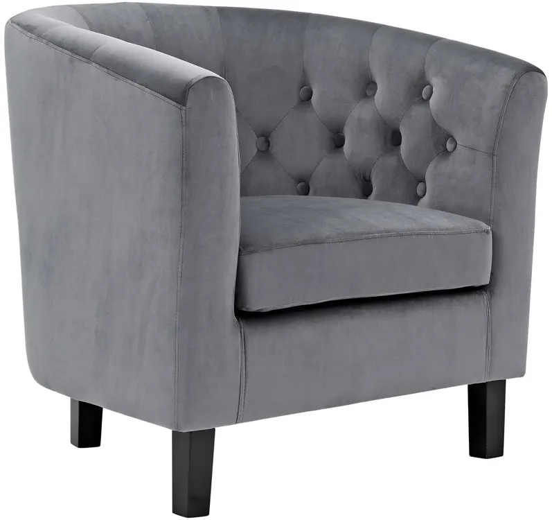 Prospect Velvet Armchair in Grey