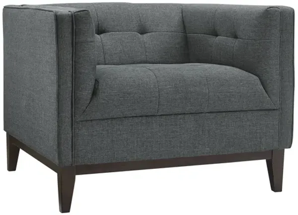 Serve Upholstered Armchair in Grey