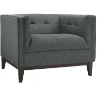 Serve Upholstered Armchair in Grey