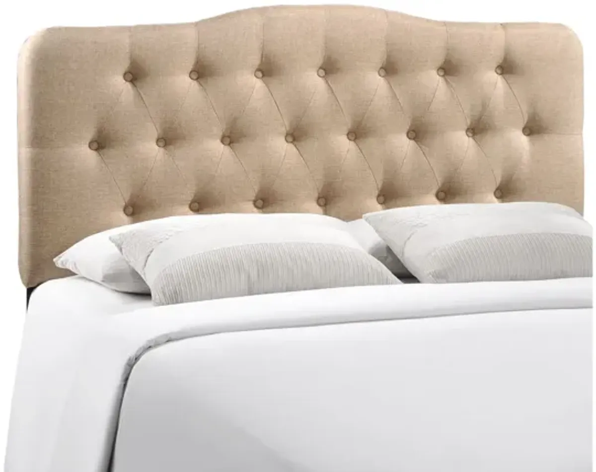 Annabel Full Upholstered Headboard in Beige