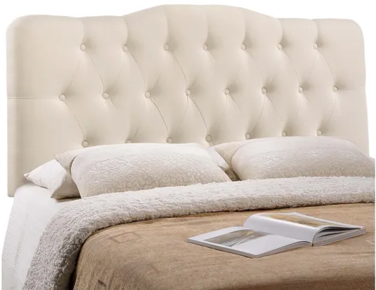 Annabel Full Upholstered Headboard in Ivory