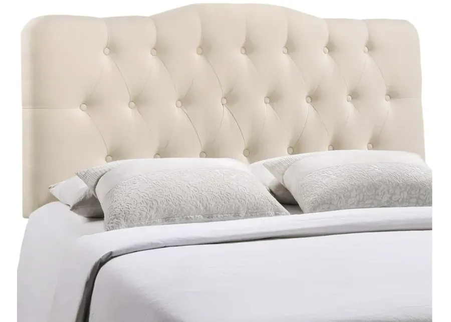 Annabel Full Upholstered Headboard in Ivory