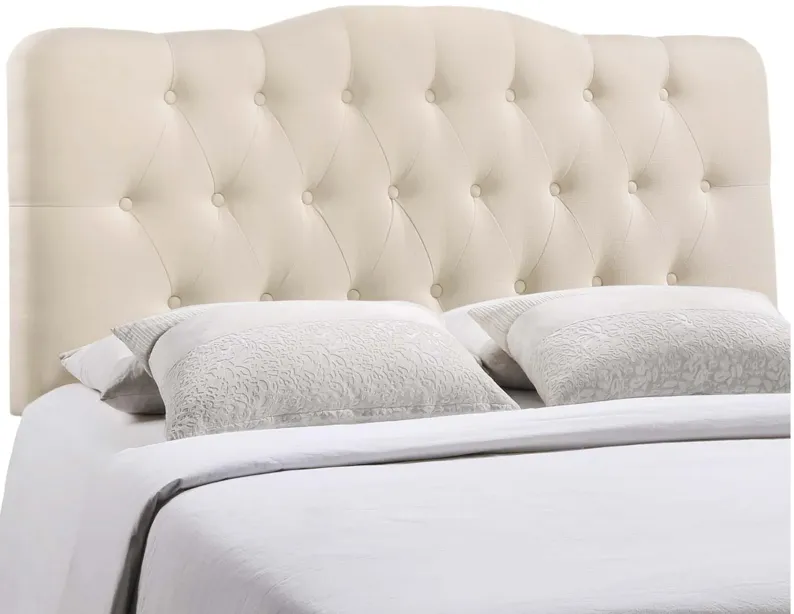 Annabel Full Upholstered Headboard in Ivory