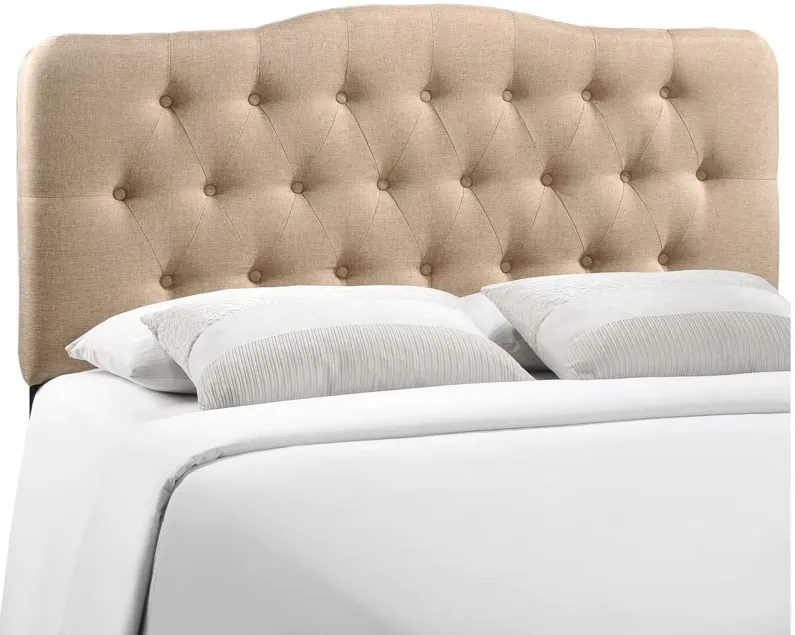 Annabel King Upholstered Headboard in Beige