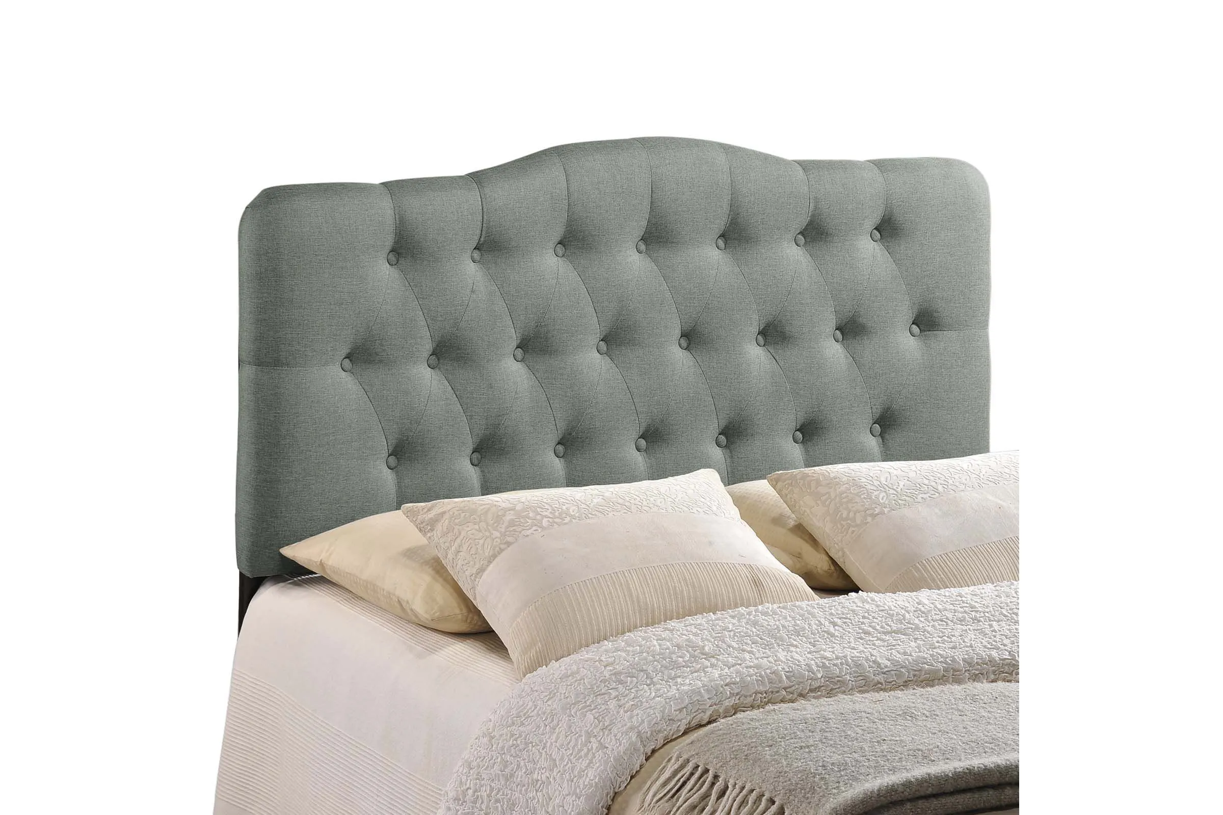 Annabel King Upholstered Headboard in Grey