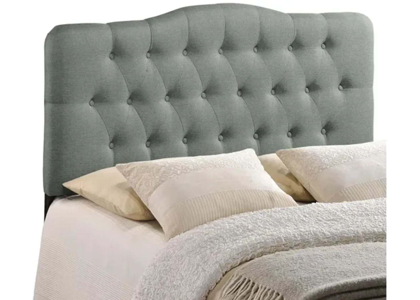 Annabel King Upholstered Headboard in Grey